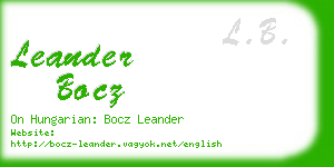 leander bocz business card
